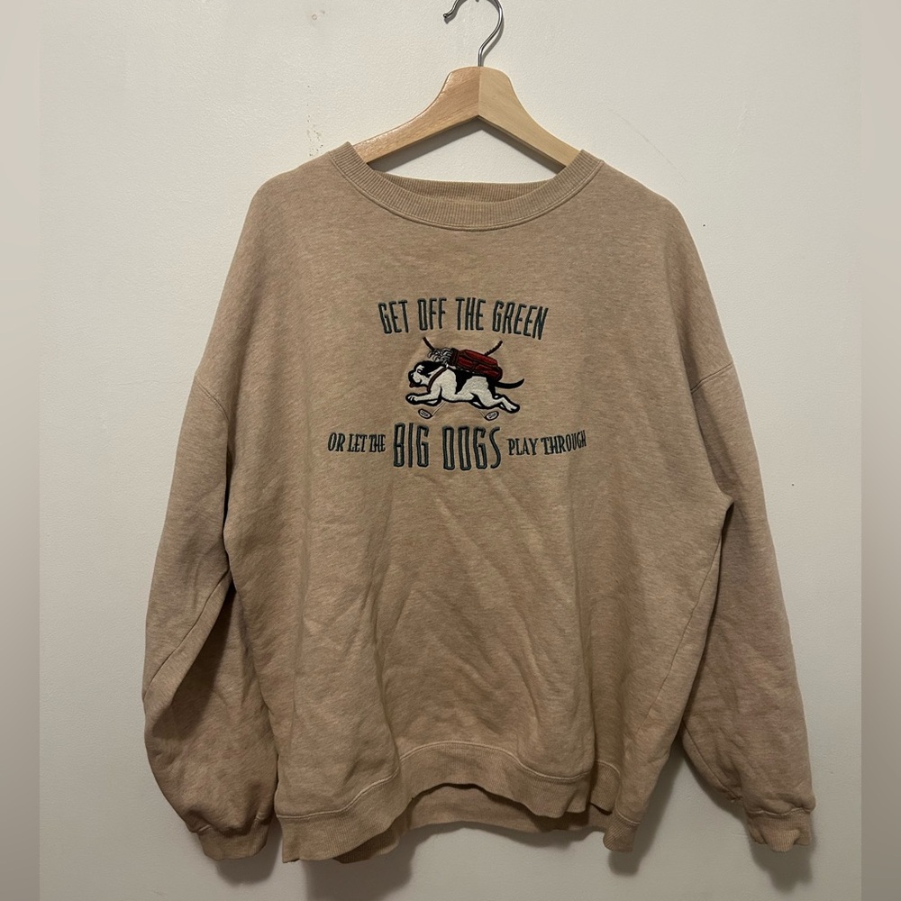 fun vintage golf crewneck sweater